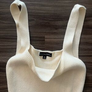 JLUXLABLE Cream Siren Sweater Dress